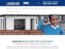 Tablet Screenshot of lendcor.co.za